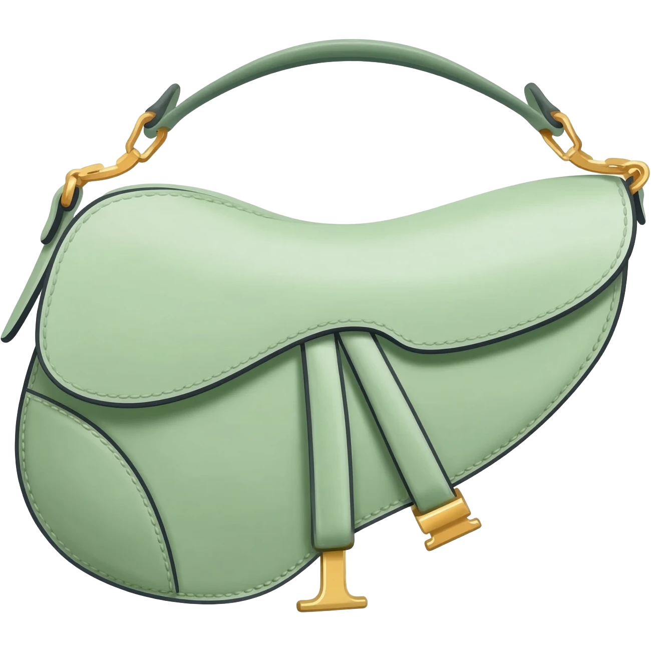 light green dior saddle bag emoji