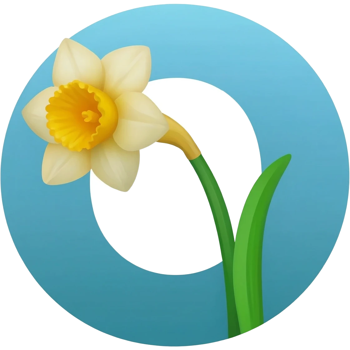 БУКВА O С НАРЦЫССАМИ emoji