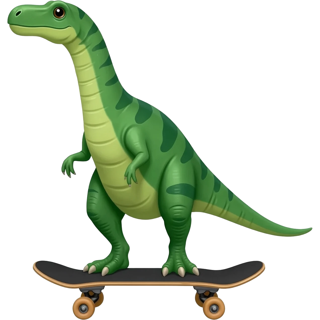Dinosaur on a skateboard emoji