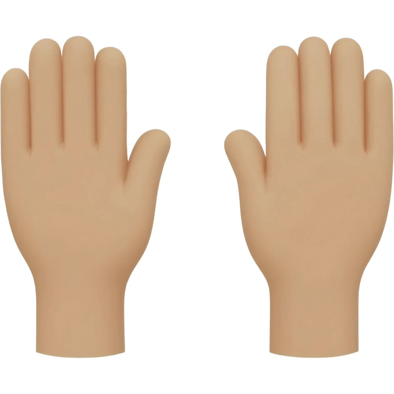 Two hands that the fingers will make the L letter emoji