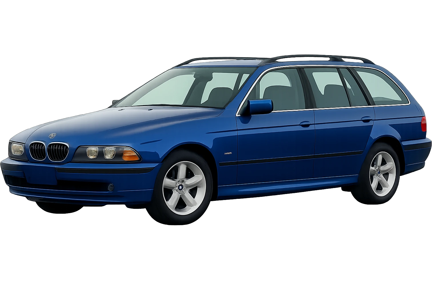 Make the car blue, keep the original style, no background. emoji
