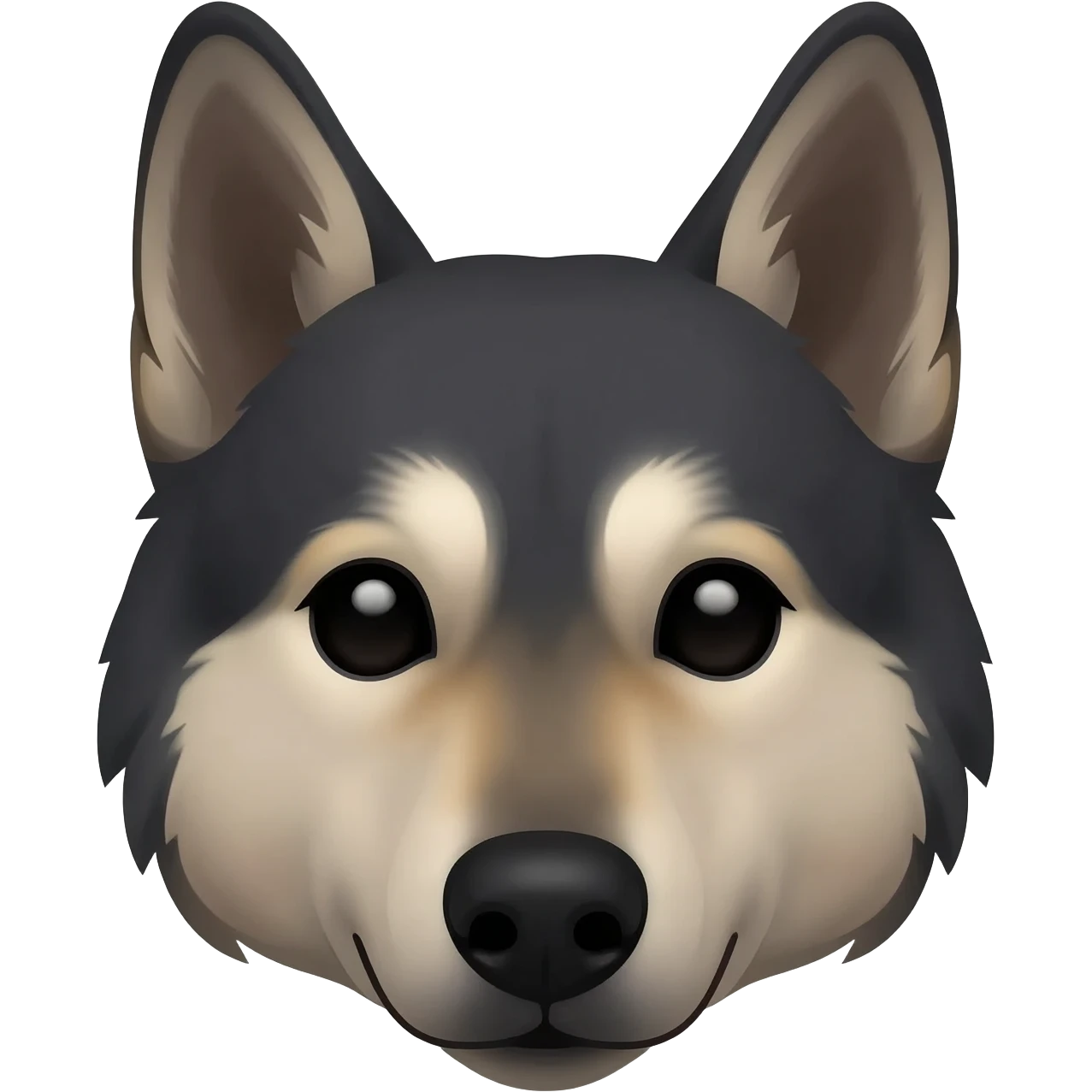 cane lupo cecoslovacco muso scuro solo muso emoji