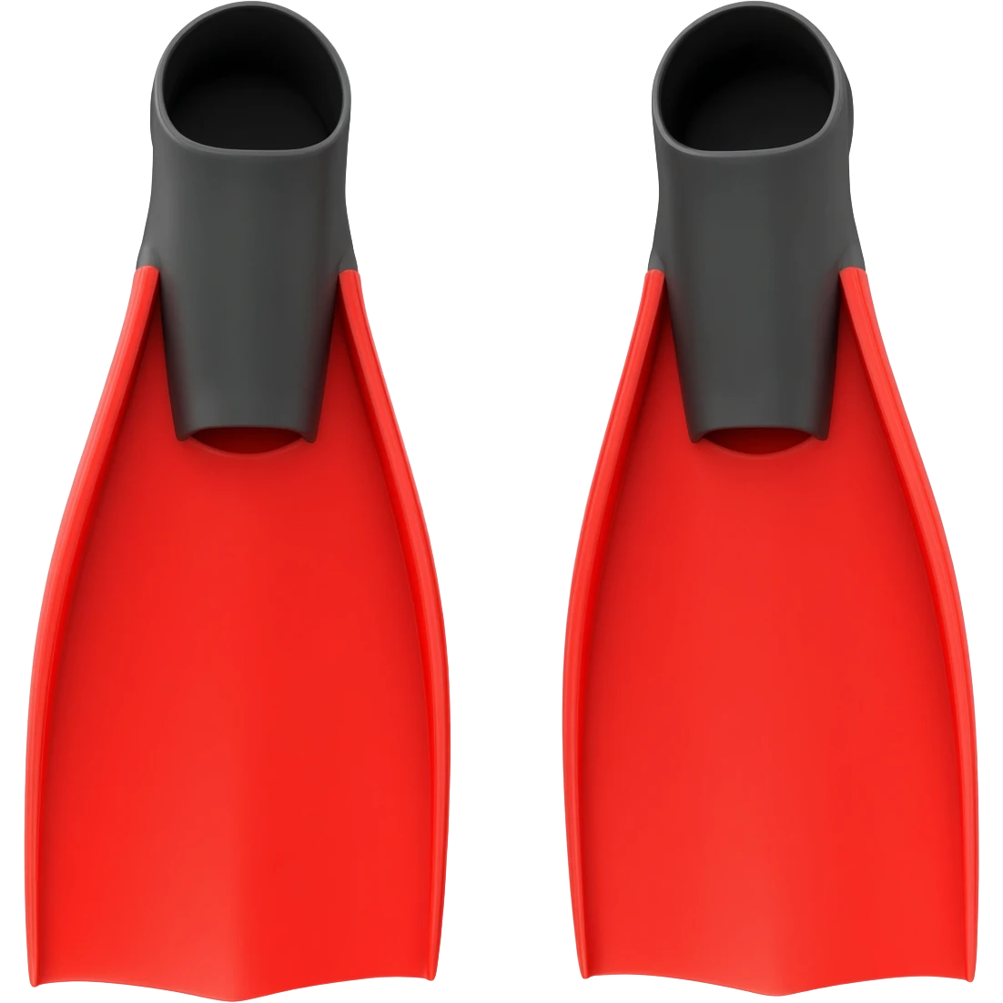 red diving fins 3d emoji