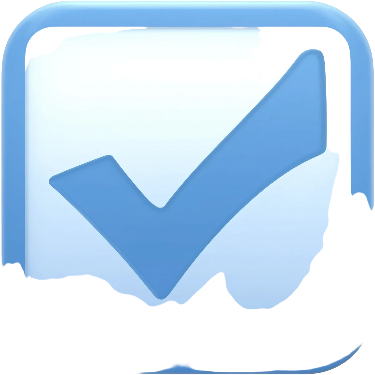 Синяя галочка красивая emoji