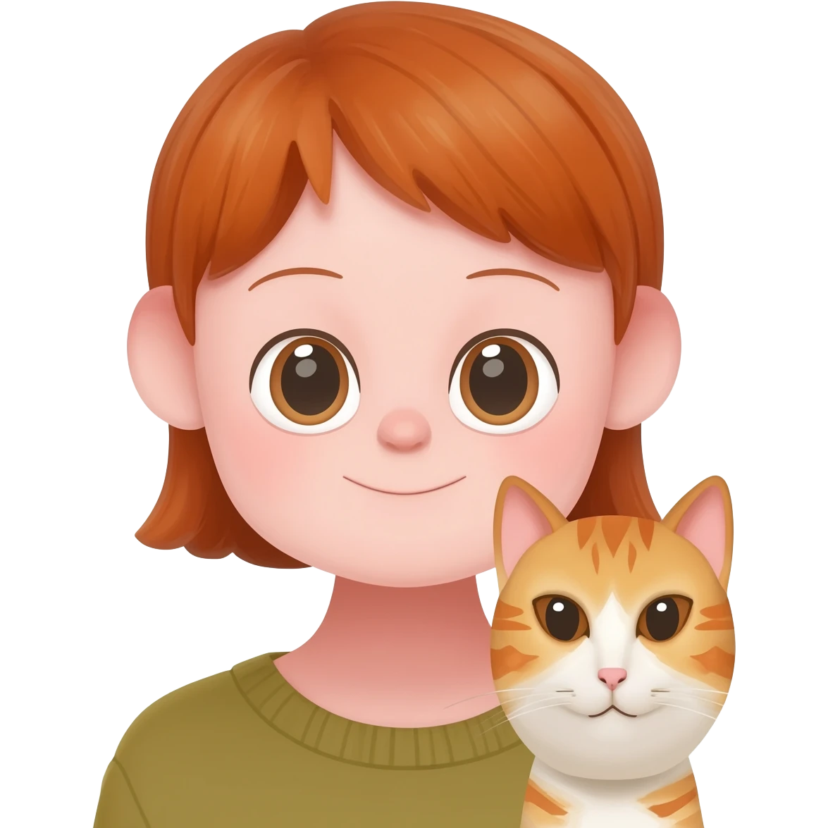 girl with a cat emoji