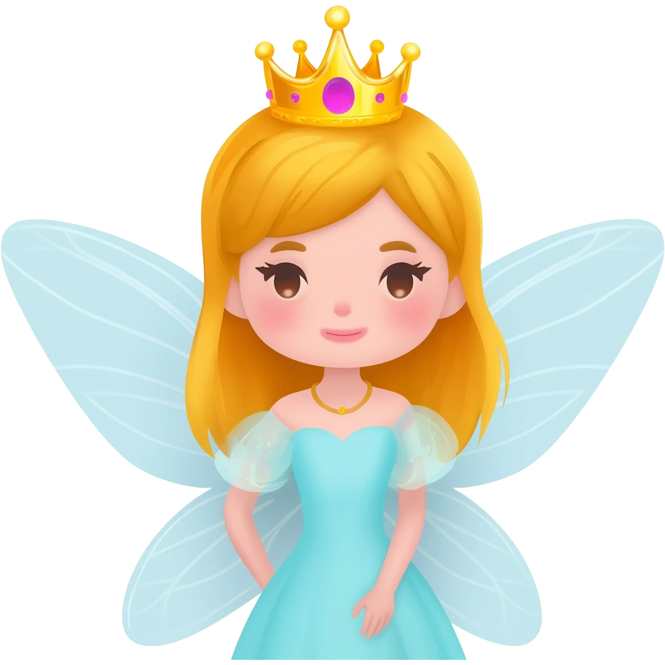 cartoon about a fairy princess with a crown emoji