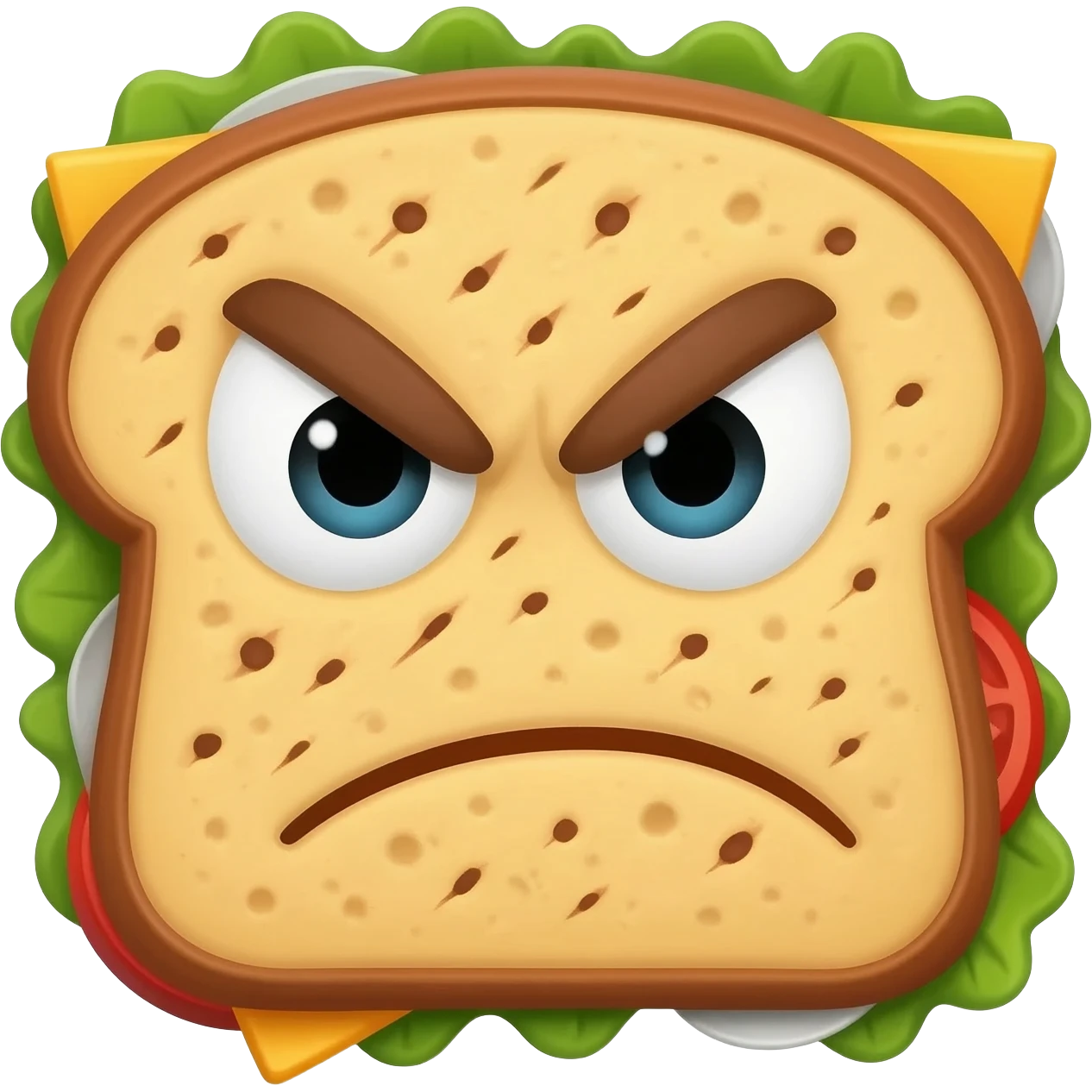 grilled cheese angry emoji