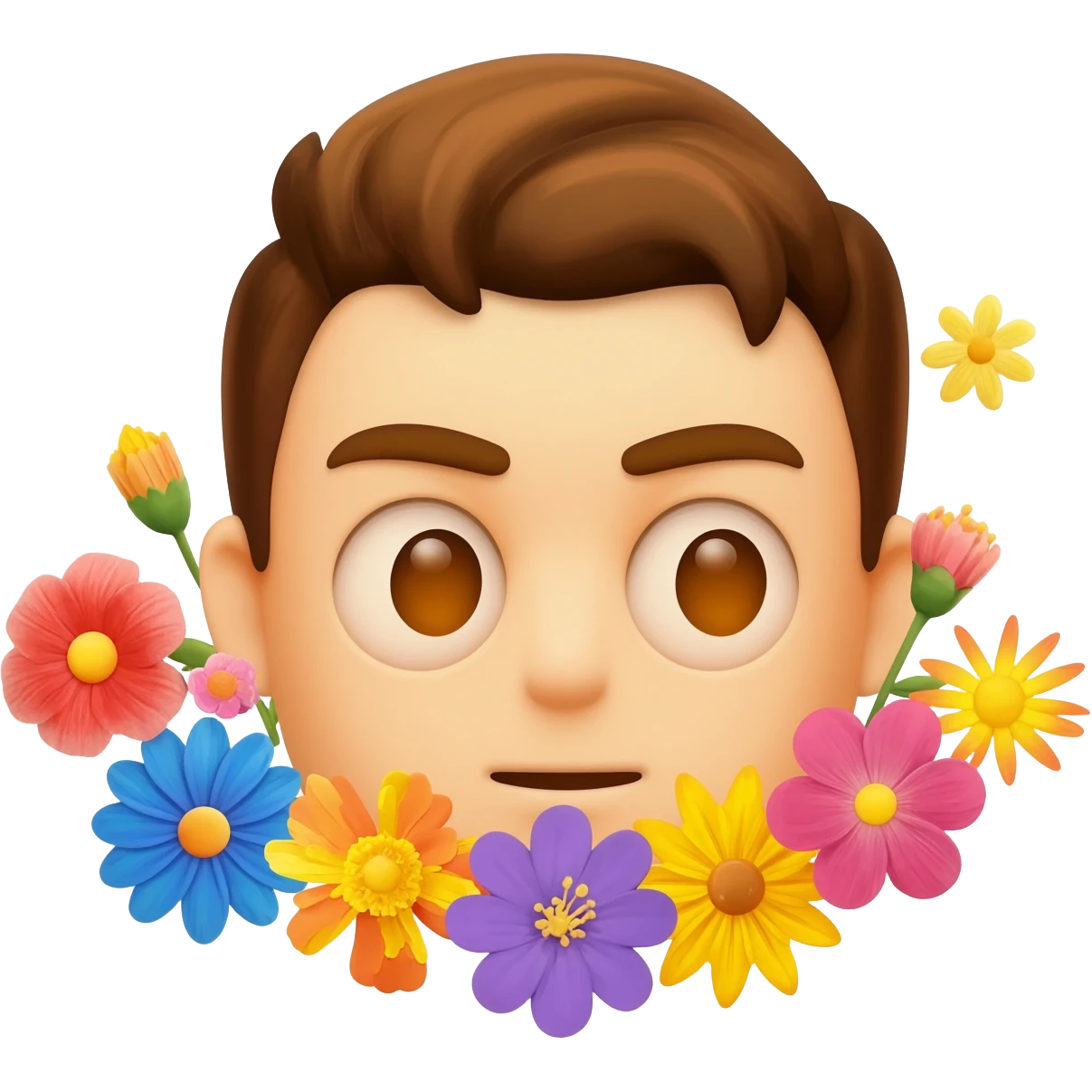 Man in Flowers memoji emoji