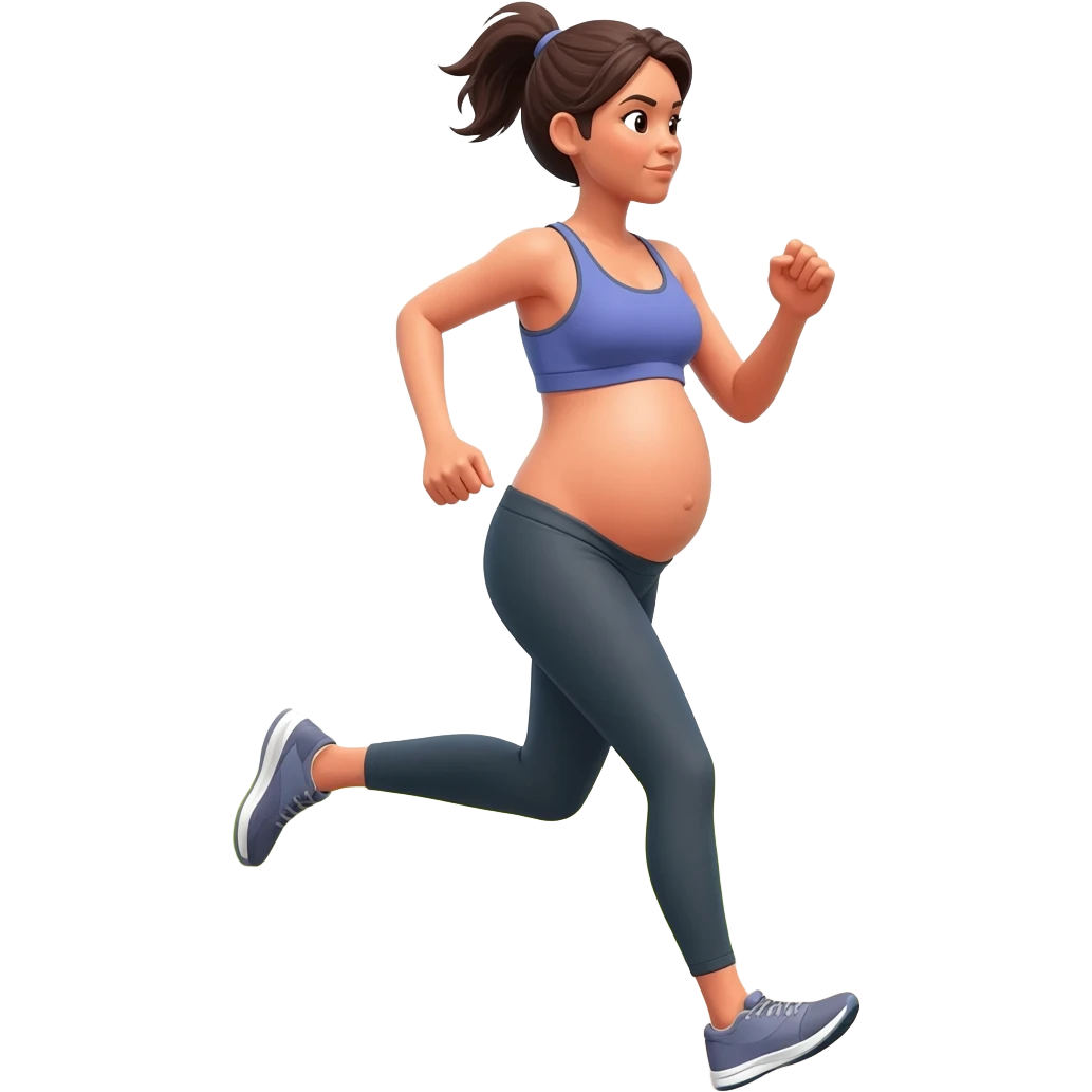 pregnant women runinng emoji