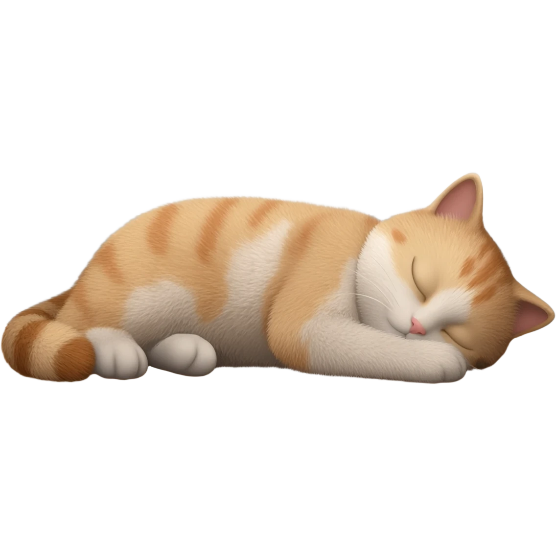 iPad icon bronze metallic with cute fluffy kitty sleeping above regular wood floor with white walls emoji