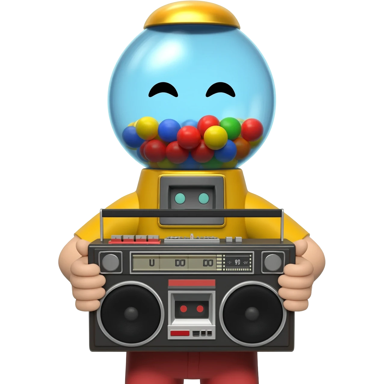 Gumball holding boombox emoji