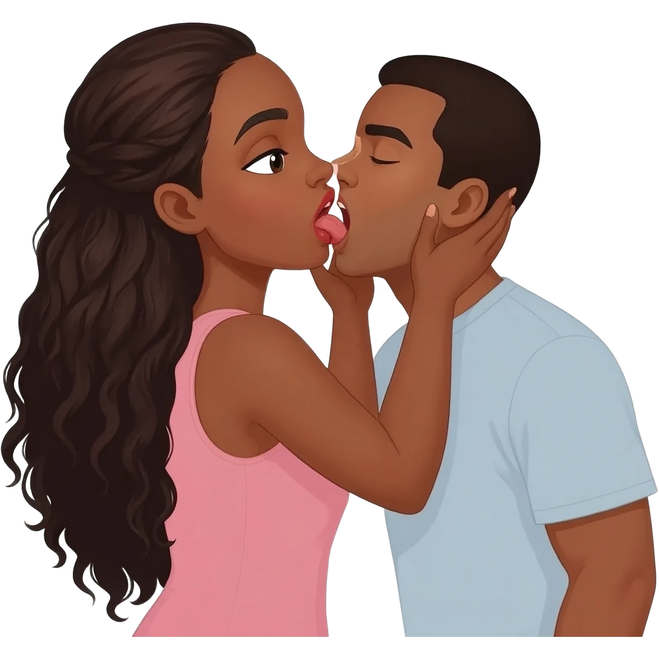 Woman is sucking man’s dick black girl emoji