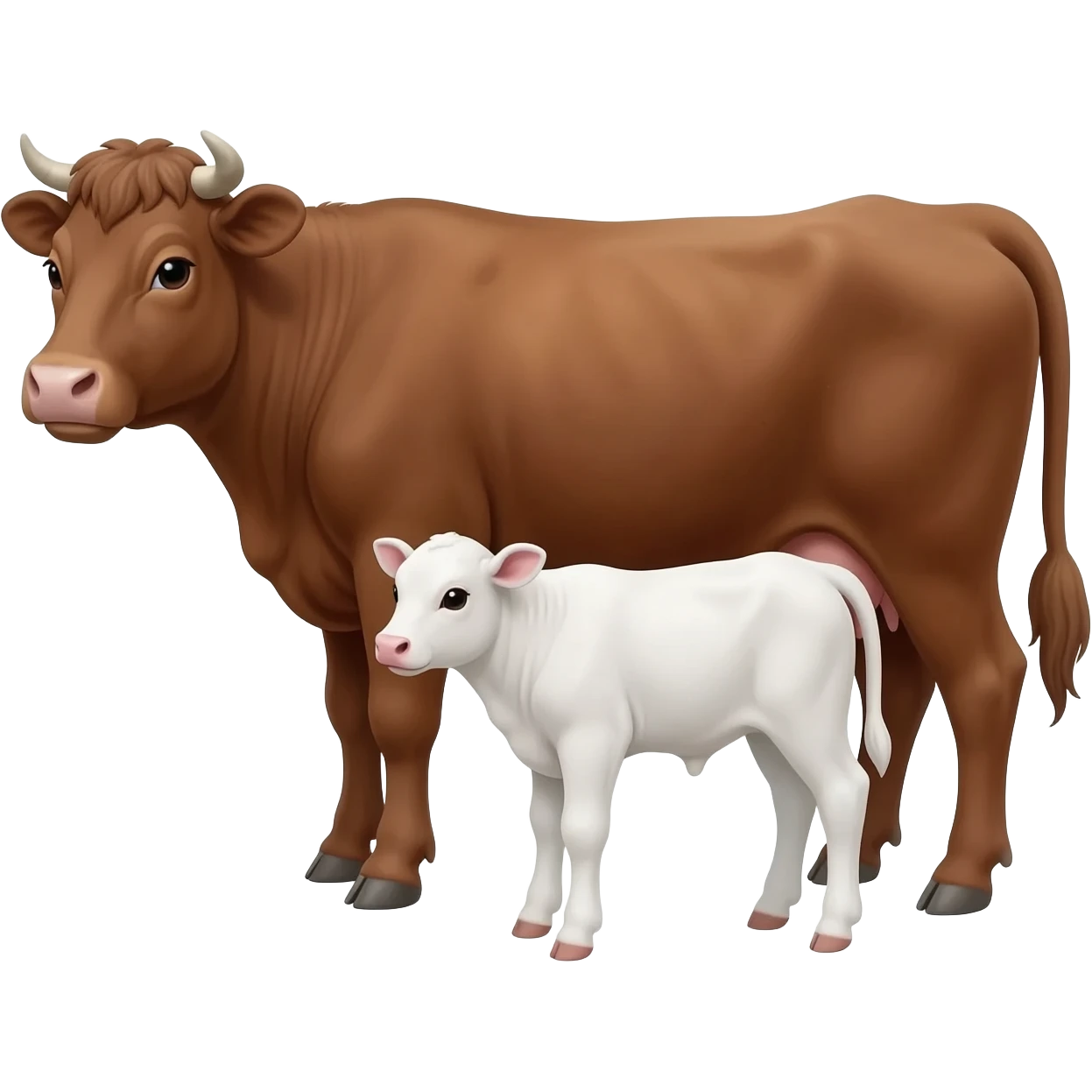 Vaca con ternero emoji