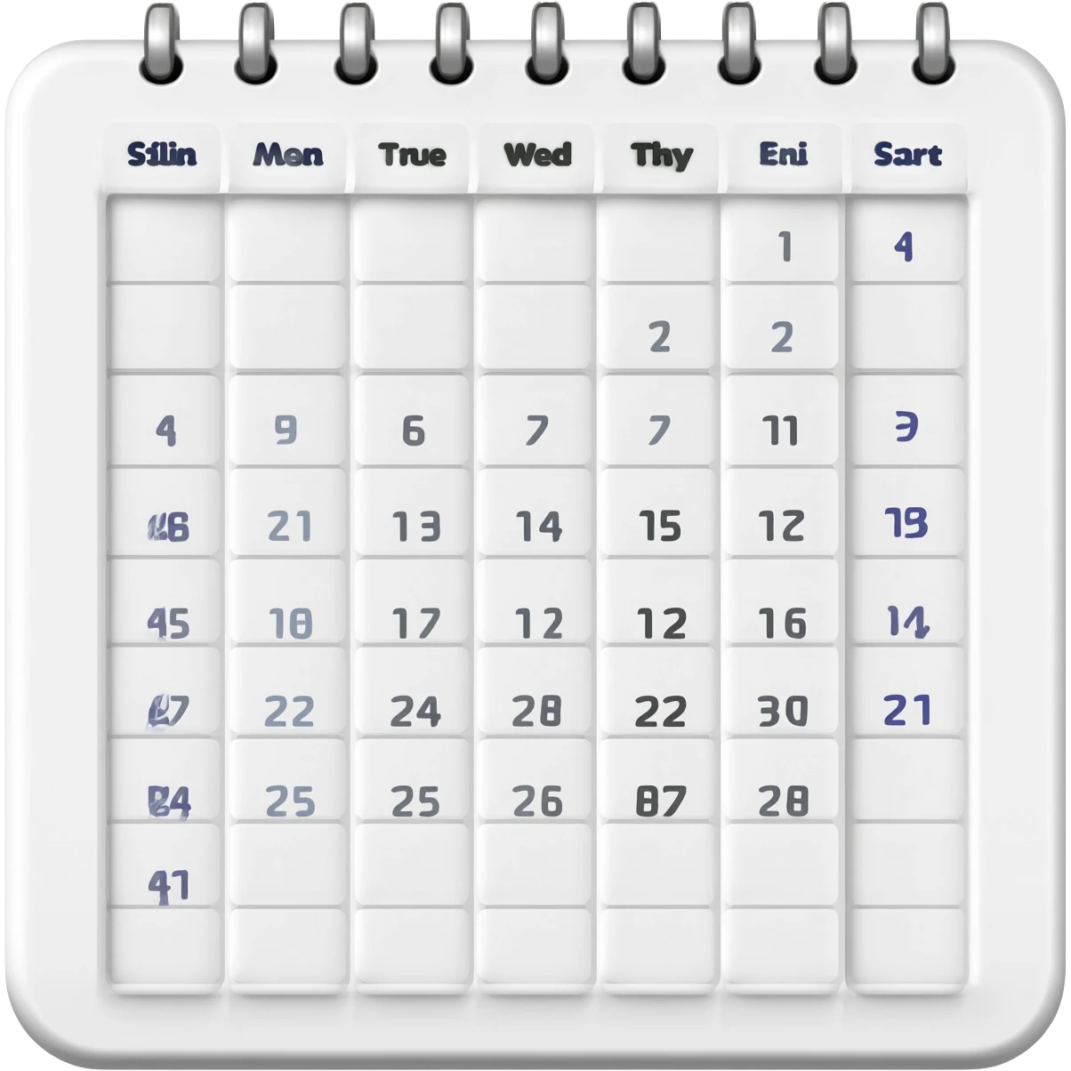 CREA UN EMOJI SOBRE UN CALENDARIO DE MESES emoji