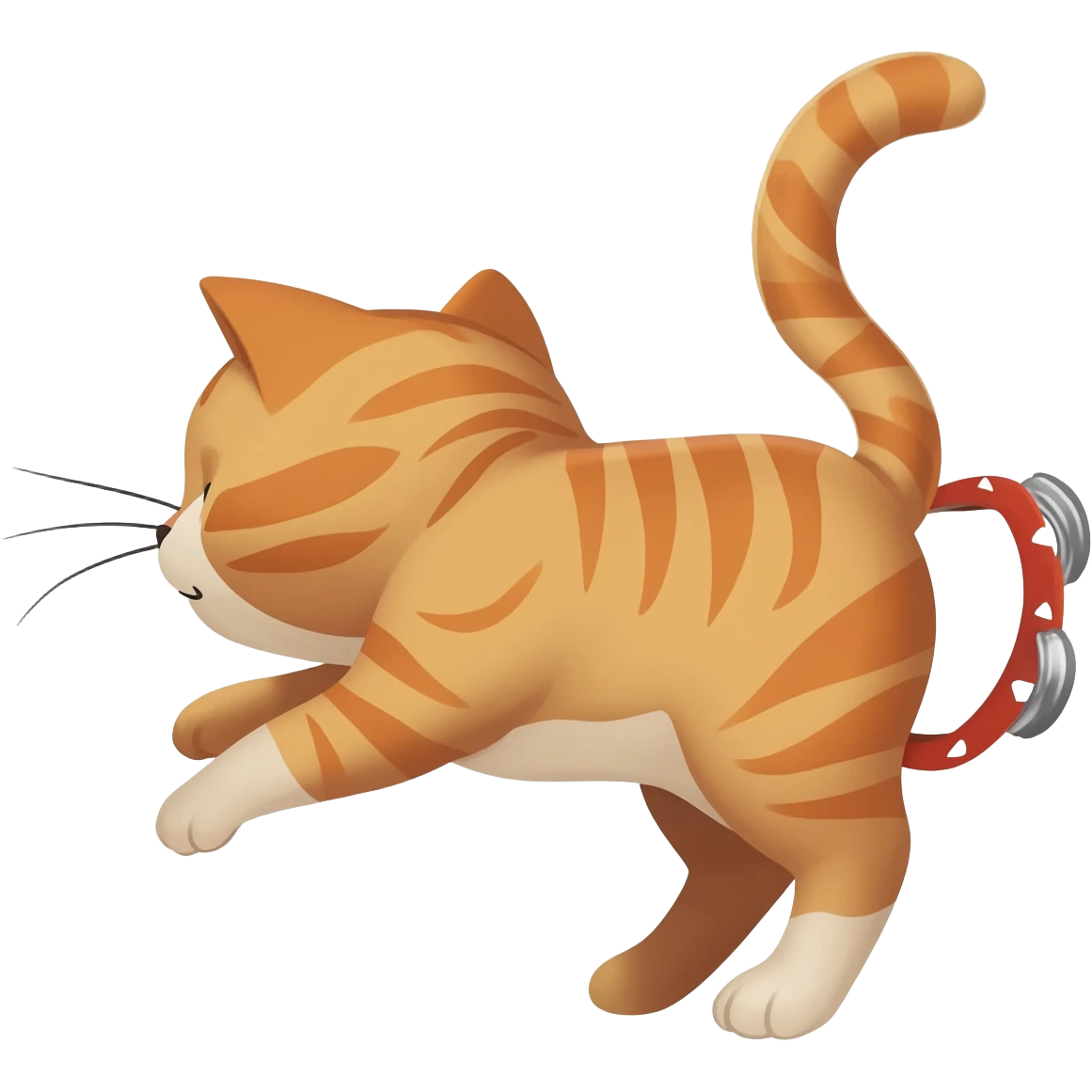 cat hitting butt with tambourine emoji
