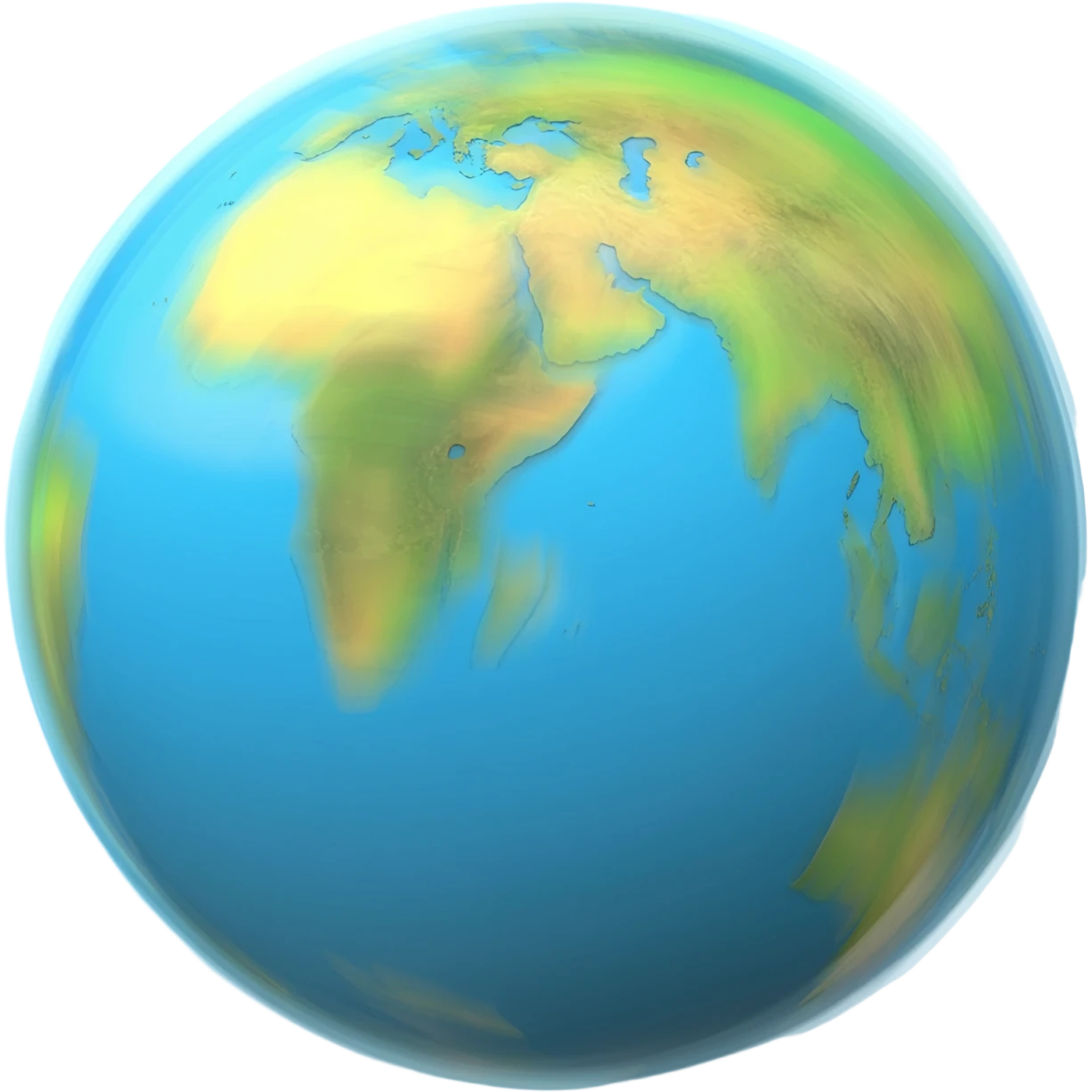 make the earth a spinning top slightly tilted emoji