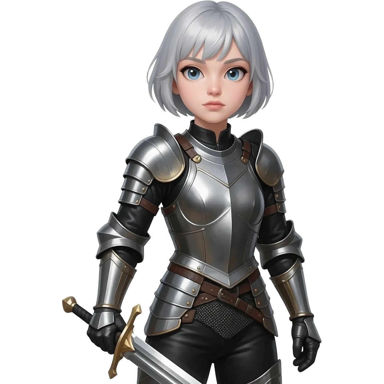 Girl holding sword emoji