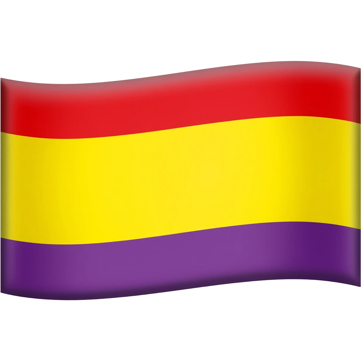 Crea un emoji de la república esoañola rojo amarillo y morado emoji