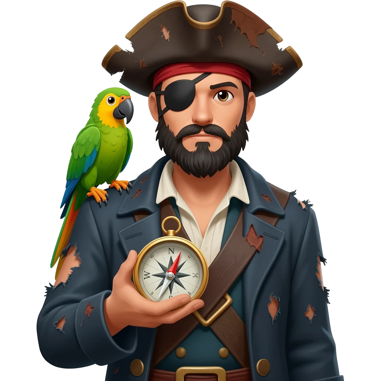 pirate and parrot emoji