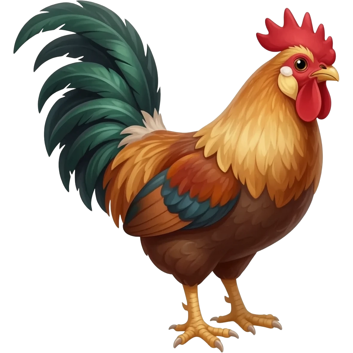 Gamefowl full body emoji