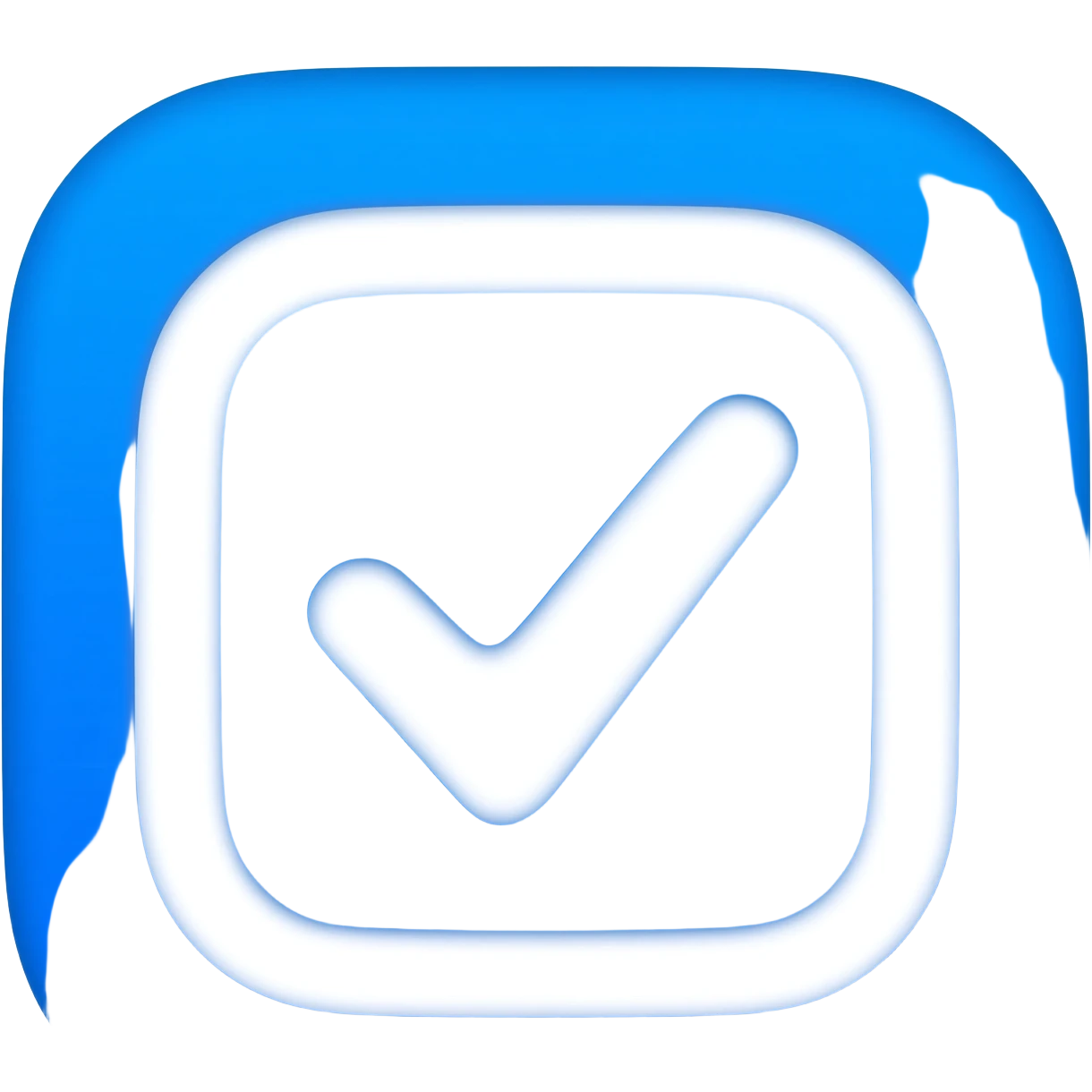 Blu tike just like Instagram account verification symbol rounded shap the color of inside have to be whait emoji