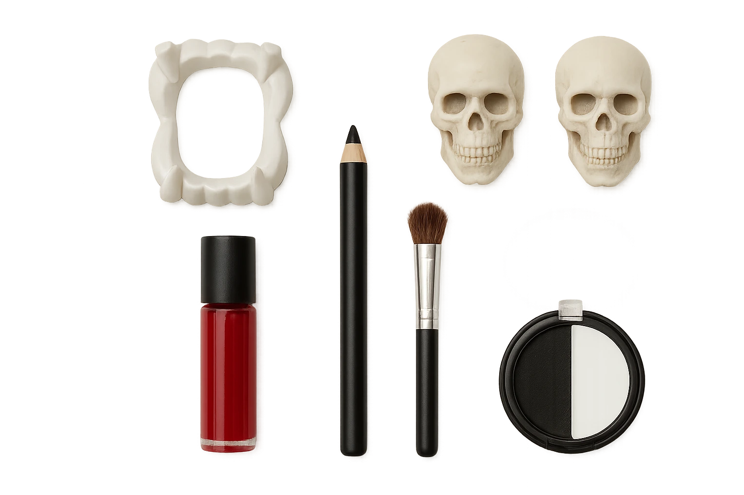 Halloween makeup objects, remove background emoji