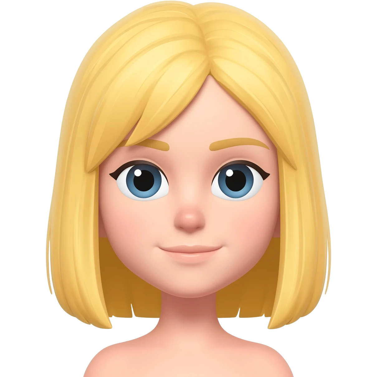 Blonde girl with big forehead emoji