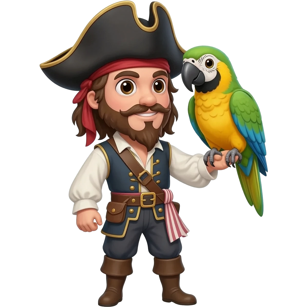 pirate and parrot emoji