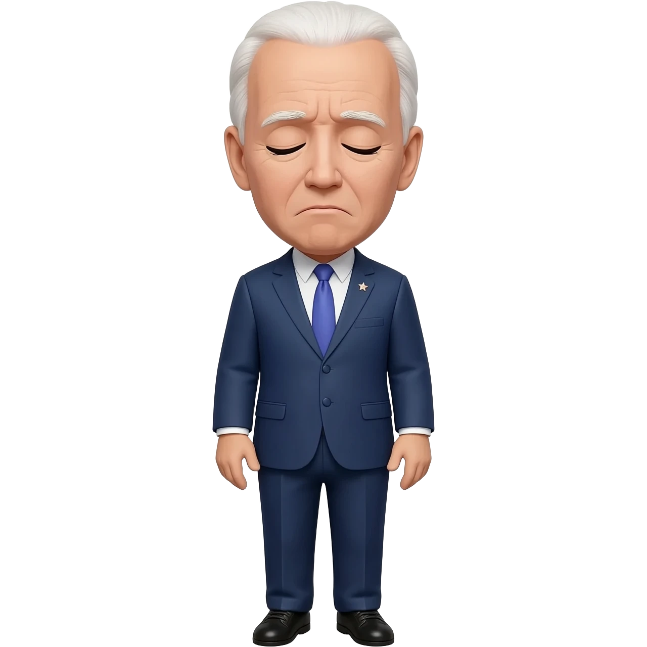 Joe Biden, full body, looking sleepy and old in a realistic life like style emoji