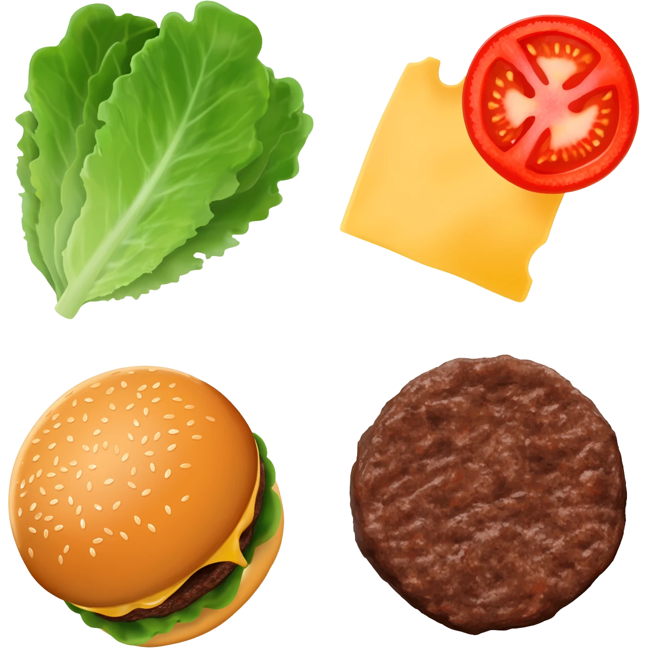 burger ingredients emoji