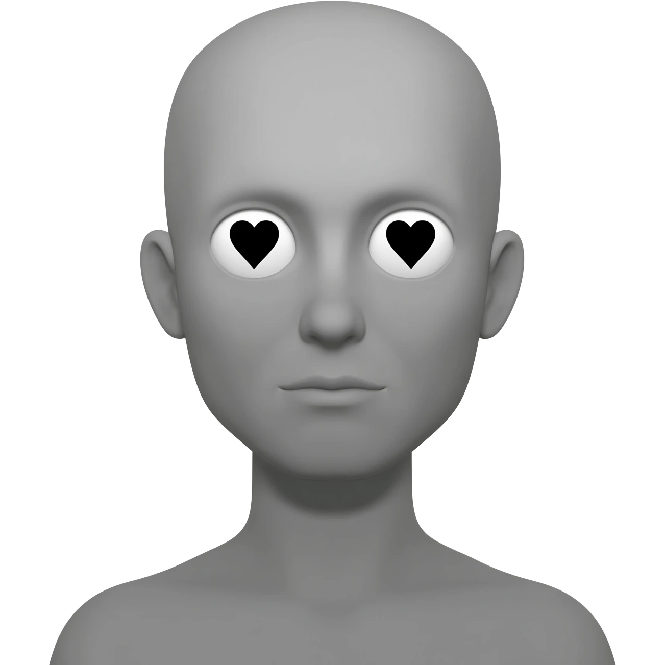 Gray heart eyes emoji emoji
