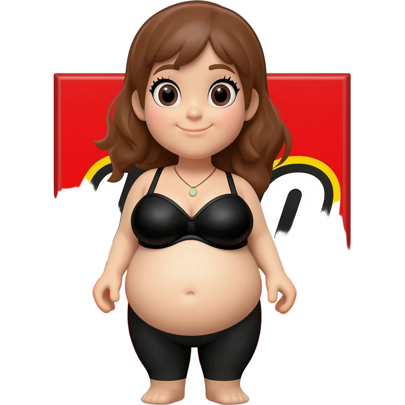 lego 
legging brassière noir gonflé ventre femme emoji