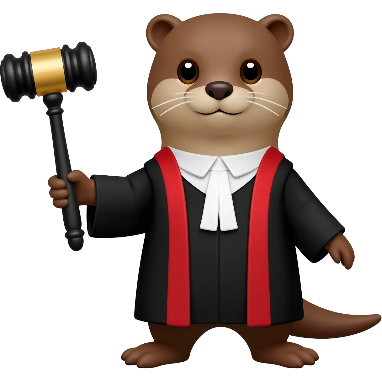 otter as a judge, only upper part of the body emoji