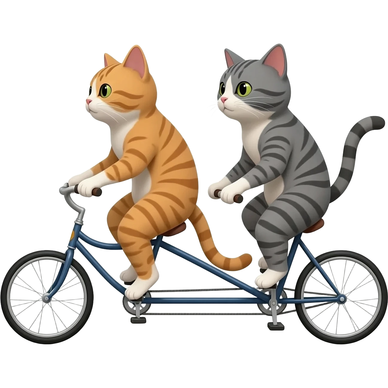 cats on tandem bike emoji