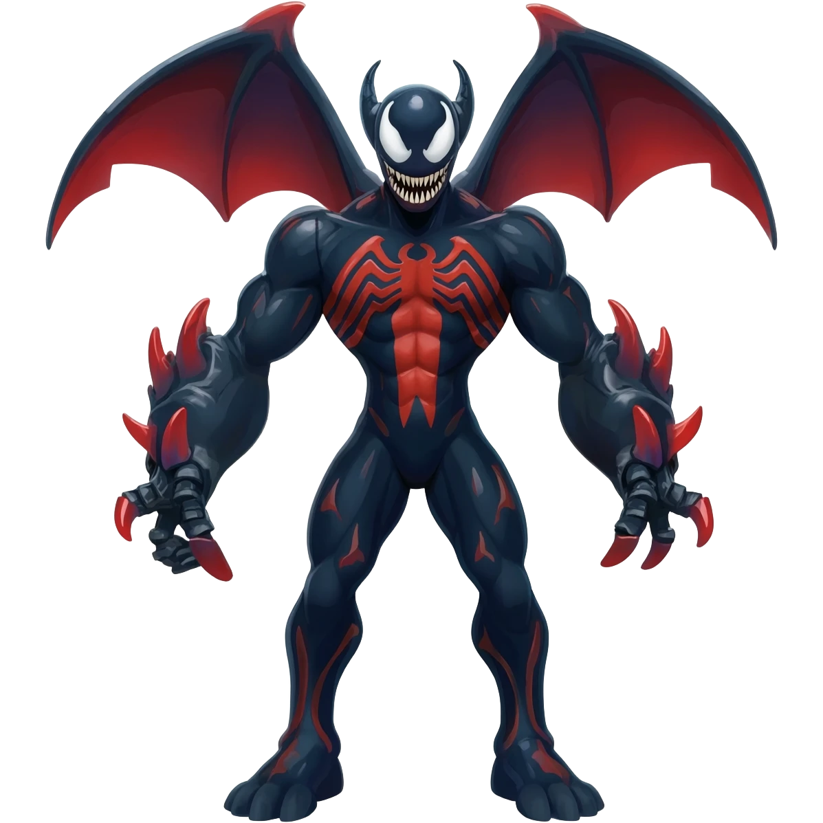 Venom-Xenomorph-Darkrai-Scizor-fusion, full body emoji