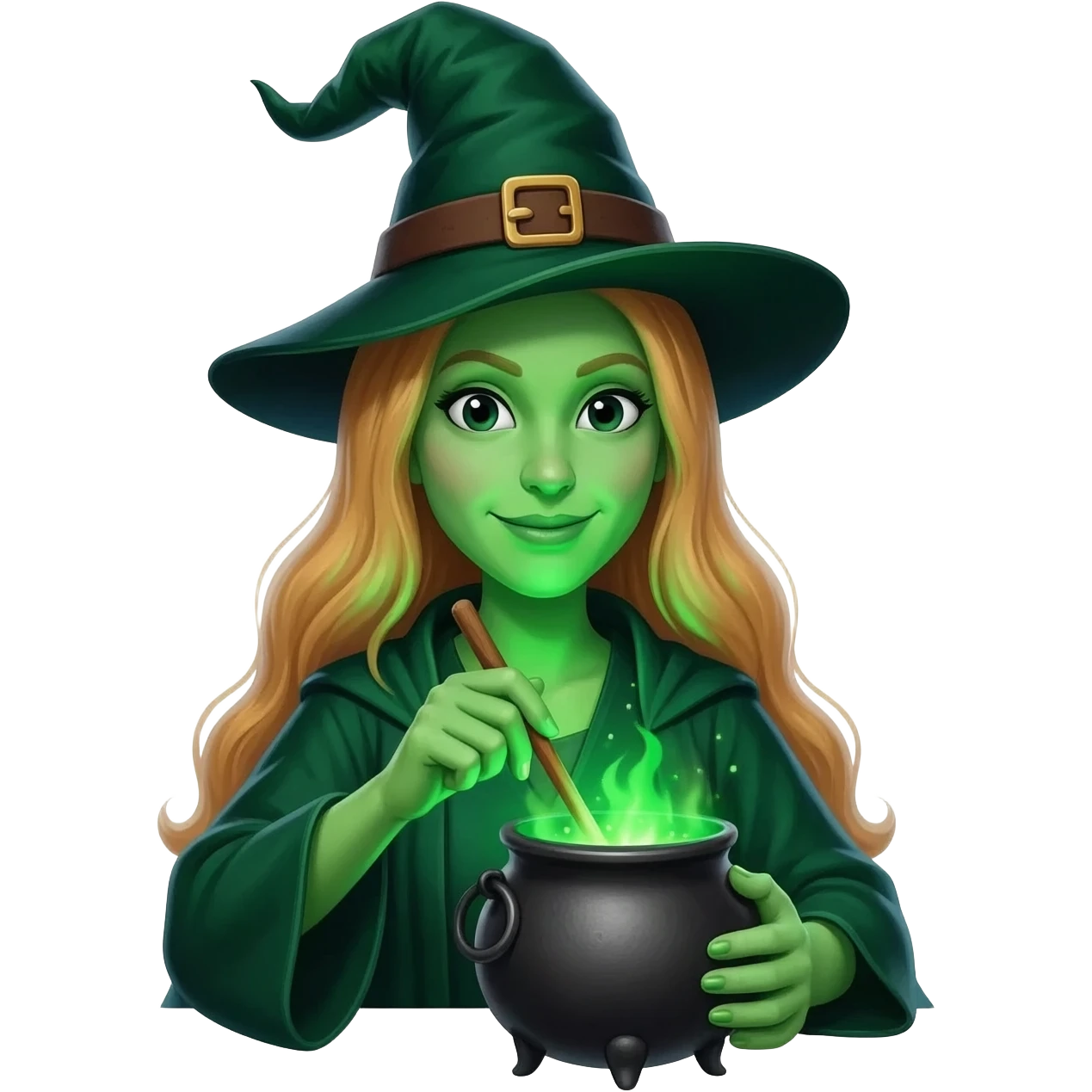 green witch cooking potion emoji