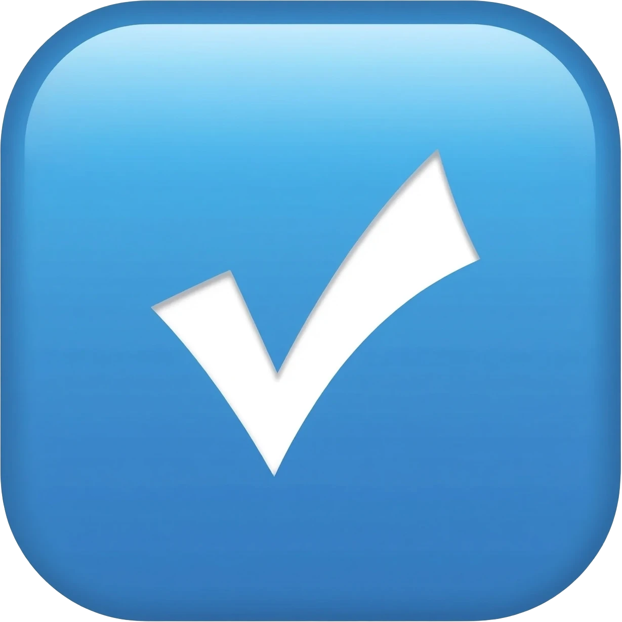 파란색 **기울어진 정사각형** 안에 **흰색 체크 표시(✔)** 가 있는 아이콘입니다.
보통 **완료, 확인, 선택됨**을 의미합니다. ✅ emoji