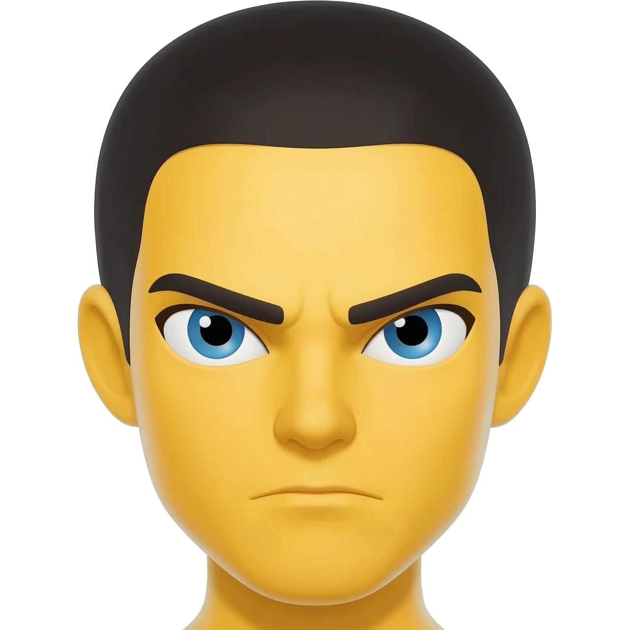 Yellow emoji cute stern face emoji