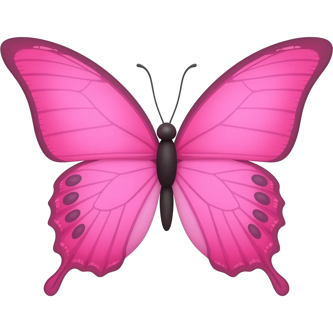 Pink butterfly emoji