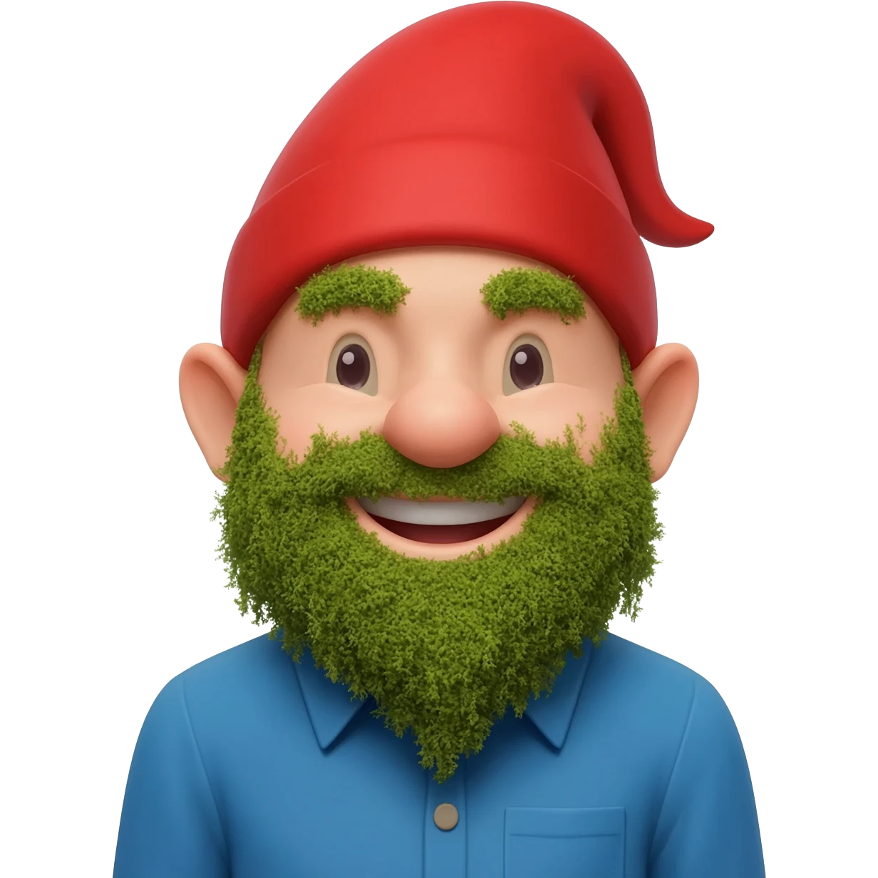 Red hat blue shirt gnome emoji