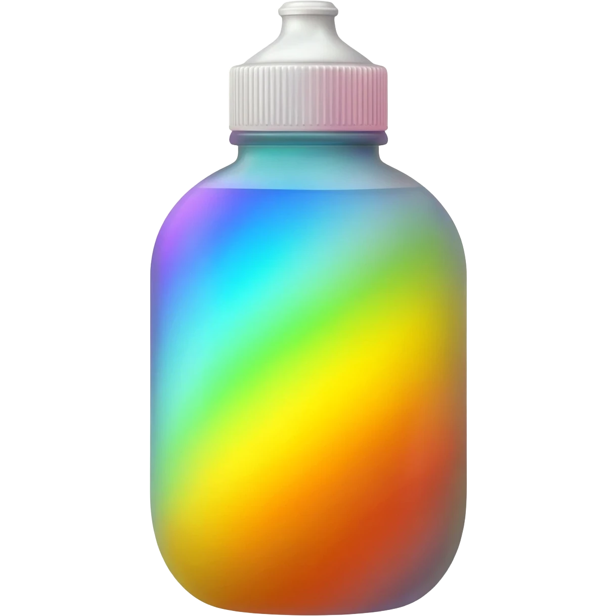 bouteille d'eau de couleur arc en ciel emoji