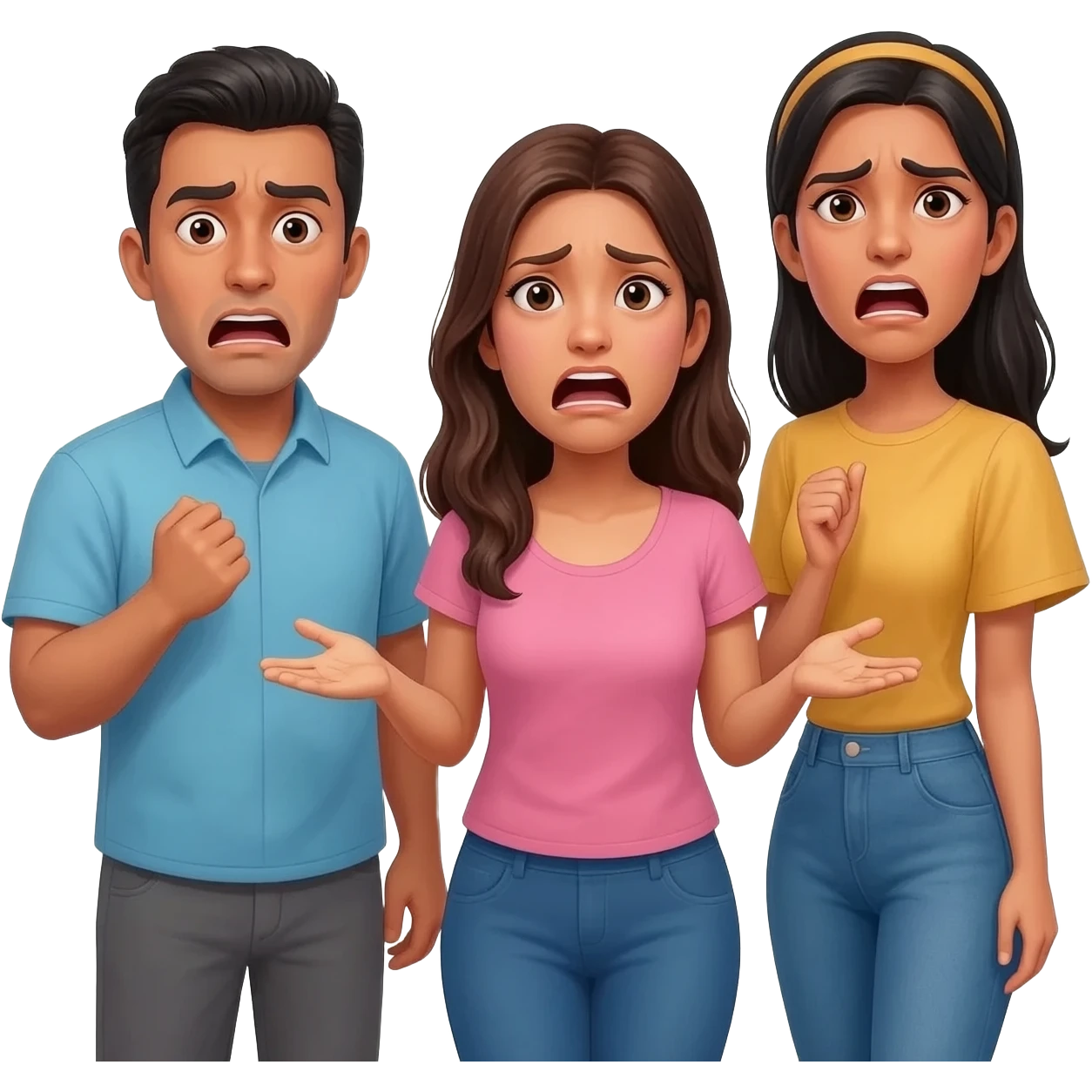 a los latinos se nos dificulta el ingles 3 personas emoji