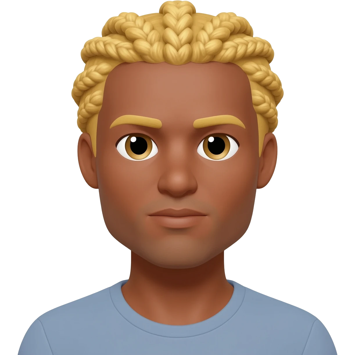 lightskin man with blond braided hair emoji
