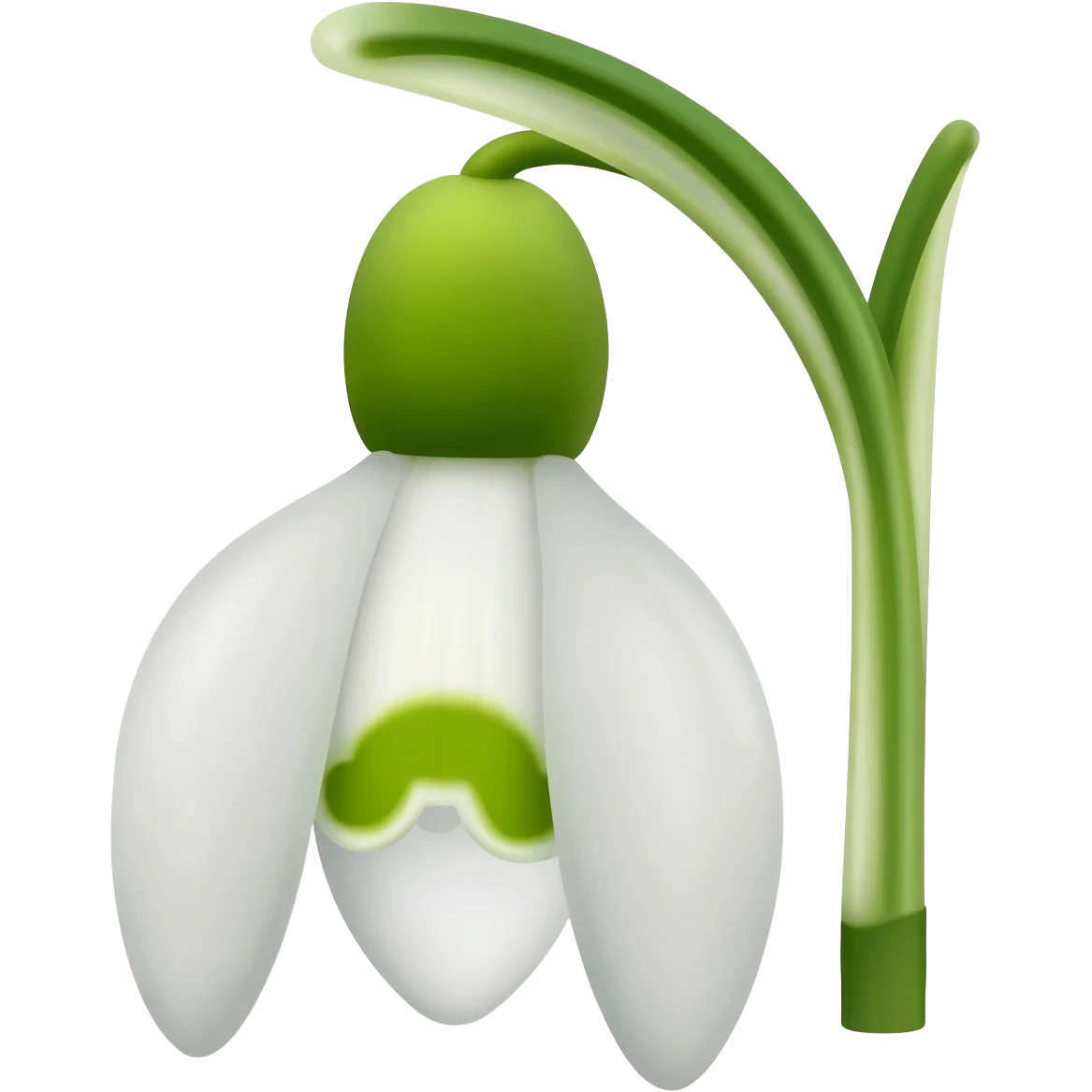 Snowdrop flower emoji