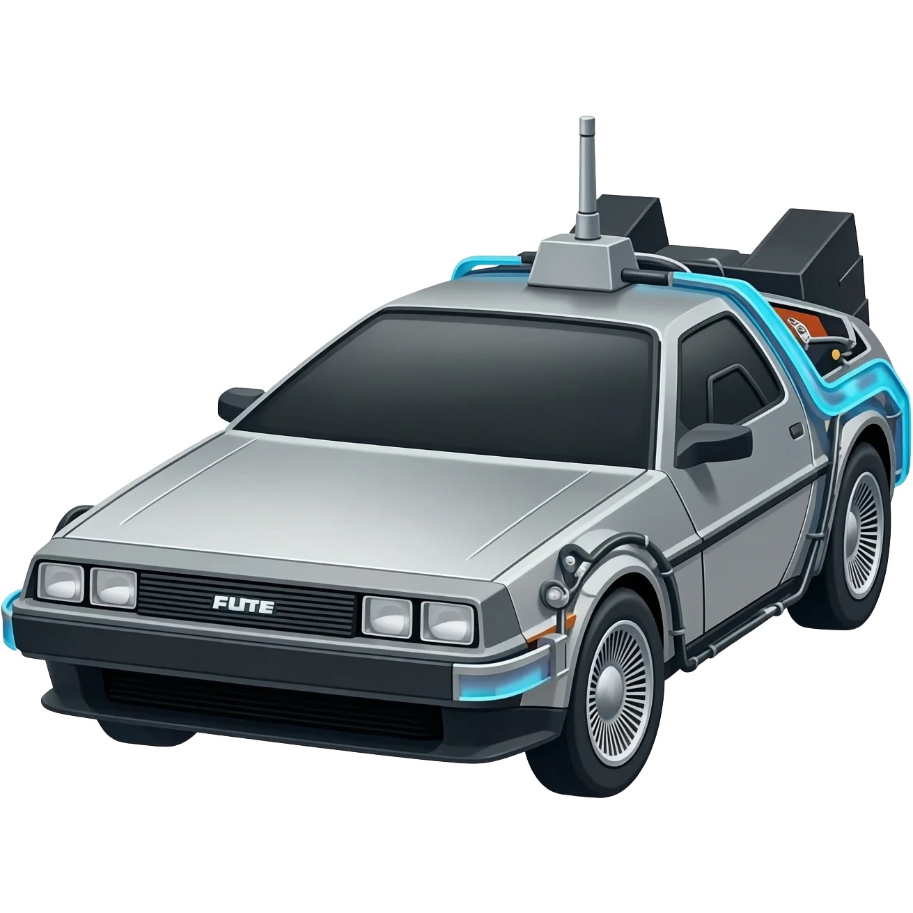 DeLorean Time Machine from Back to the Future emoji