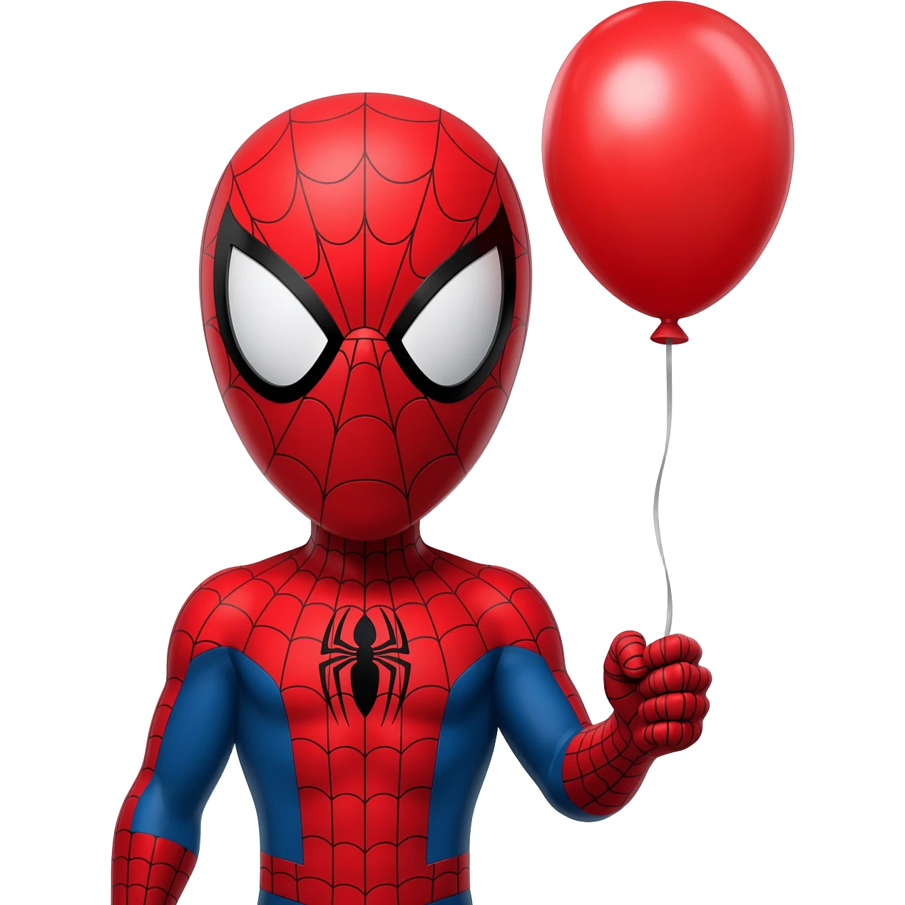 spiderman holding balloon emoji