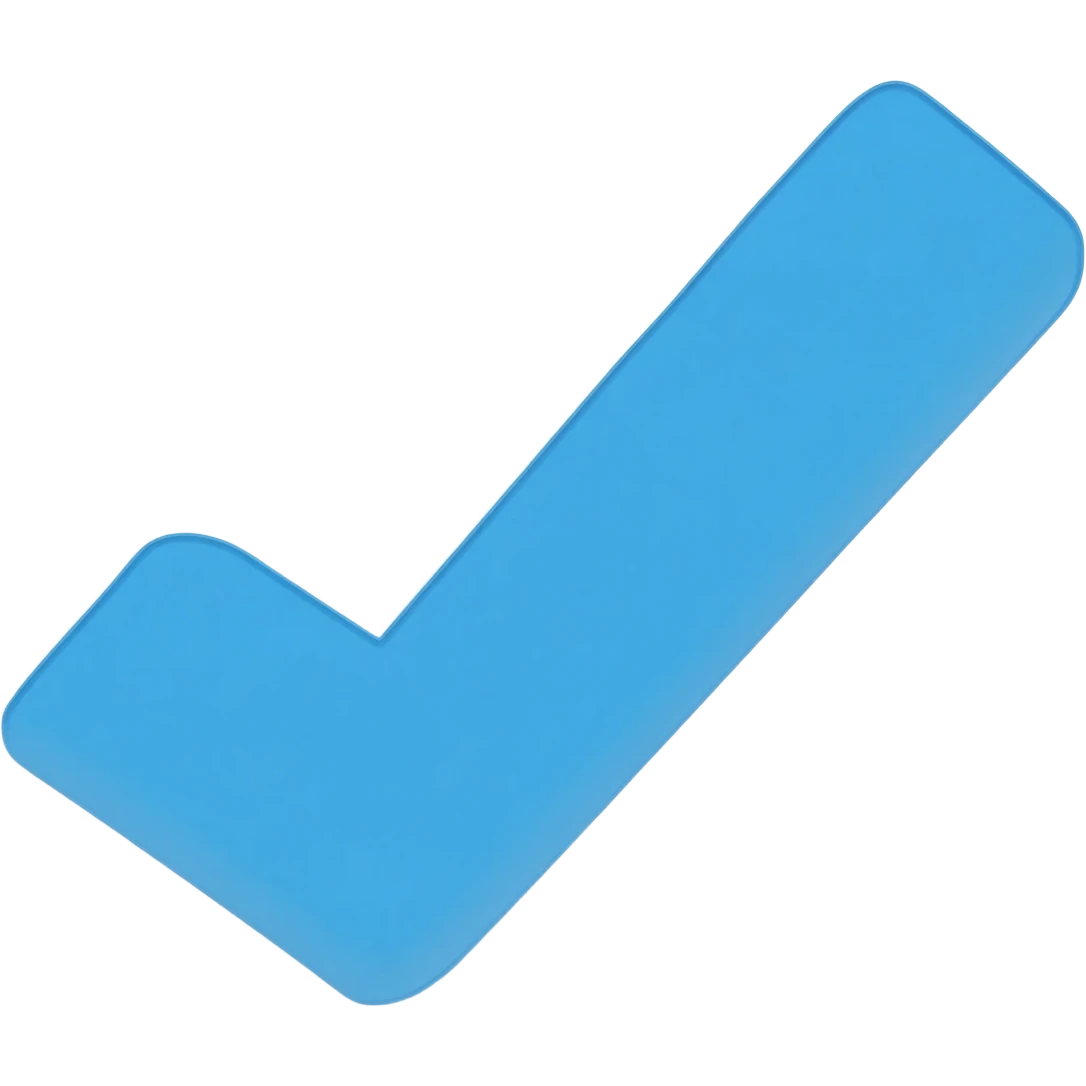 blue check mark emoji