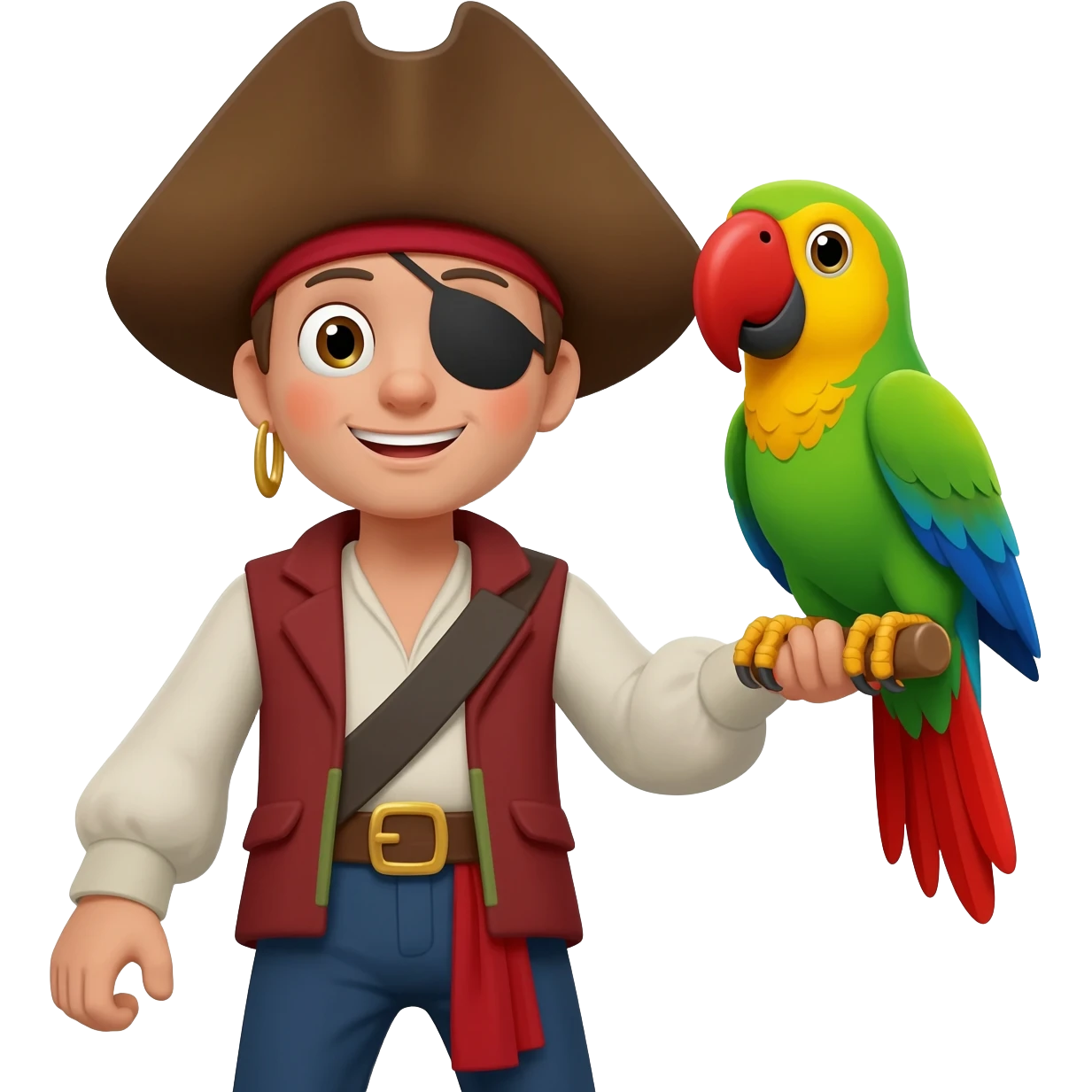 pirate and parrot emoji