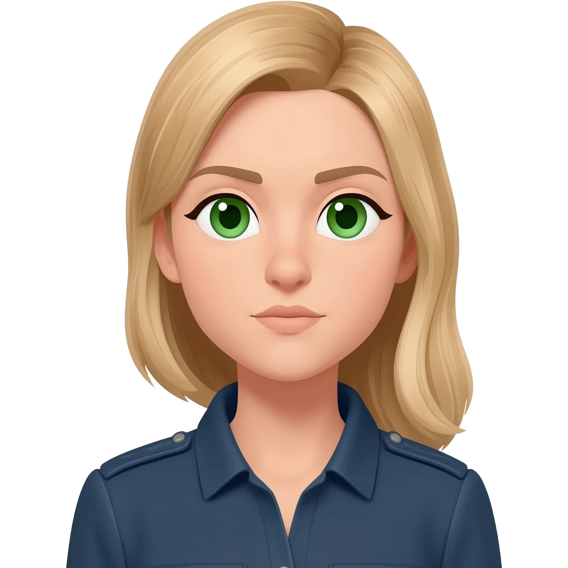Ingeniera mujer civil con ojos verdes, pelo clarito pero no mono emoji