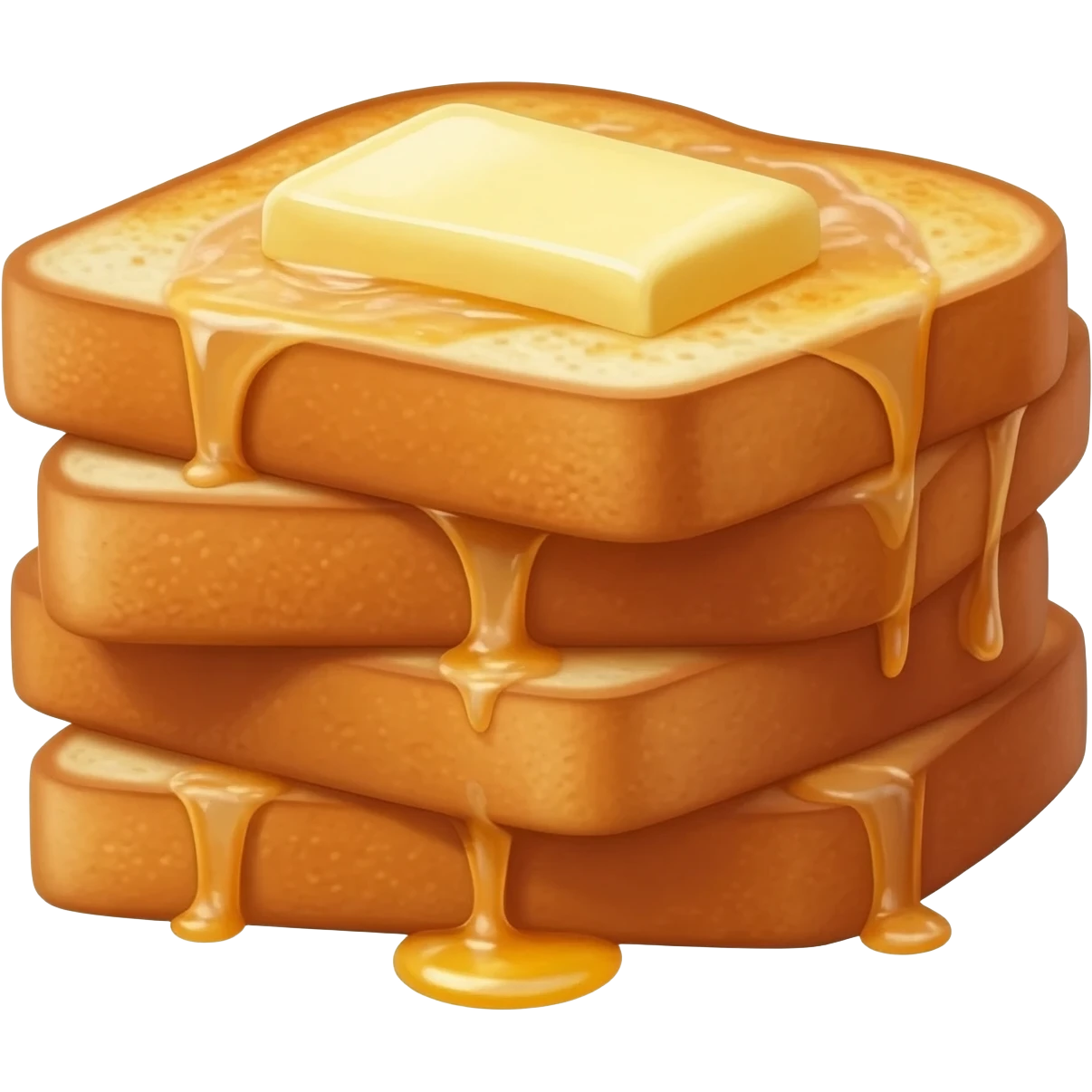 Stack of French toast with butter on top emoji